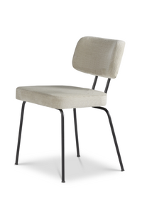 Dyyk eetstoel Ted in stof Portofino naturel