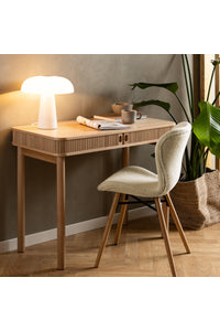 Bureau Jels met schuifdeur van houten latten