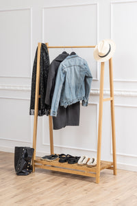 Kapstok-kledingrek Hong in bamboe hout