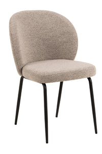 Eetstoel Hojmark in beige boucle stof