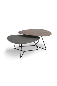 Brees New World salontafelset Twinny HPL brons + agaat grijs