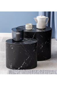 2-delige tafelset Fjelso in zwart marmerlook