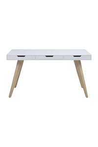 Torup bureau wit gelakt mdf met 3 laden