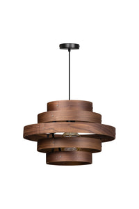 ETH Expo Trading hanglamp Walnut met 5 houten ringen