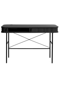 Buro Kolding zwart eiken naturel met schuifdeuren