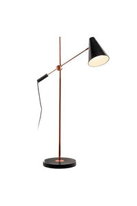Art Delight vloerlamp Obscur zwart koper