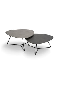 Brees New World salontafelset Twinny HPL alu grijs + agaat grijs