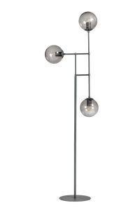 ETH Expo Trading vloerlamp Davina met 3 smoked glazen bollen