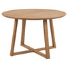 Eettafel Herslev ø120 cm in naturel eiken met kruispoot