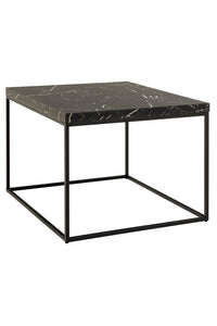 Hoektafel Husum 60x60 cm met dik zwart marmerlook blad