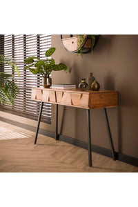 Sidetable Genthin met 2 laden in massief acaccia hout