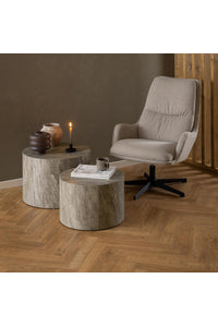 Draaifauteuil Karleby in beige stof