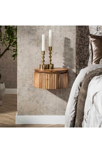 Zwevend nachtkastje Caceres S rond met lade