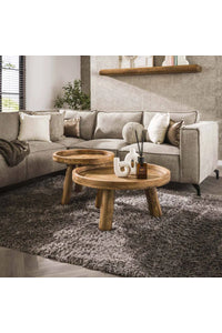 Salontafelset Dolo rond in mango hout