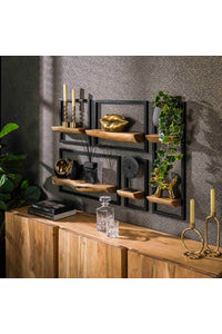 Set van 5 wandschappen Barby massief acaciahout