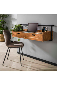 Hangend bureau Bockenem in massief acacia hout