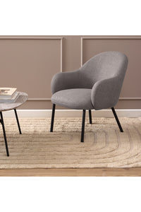 Fauteuil Kollund in lichtgrijze  stof