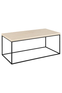 Salontafel Husum 110x55 cm met dik travertin look blad