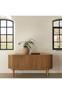 Dressoir Carno 160 cm natural oak met schuifdeuren