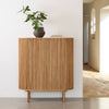Wandkast Carno natural oak met schuifdeuren