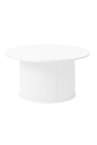 Ronde salontafel Kolding wit eiken Ø90 cm