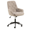 Bureaustoel Hyllinge in beige stof met knopen