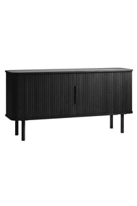 Dressoir Randers 160 cm zwart eiken met schuifdeuren