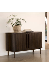 Dressoir Meta 140 cm dark espresso met schuifdeuren