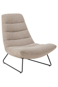 Fauteuil Herning op slede in beige stof