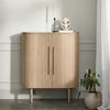 Wandkast Meta wit eiken met schuifdeuren