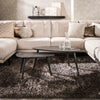 Salontafelset Hornfeld in zwart keramiek look