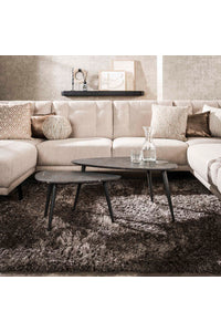 Salontafelset Hornfeld in zwart keramiek look