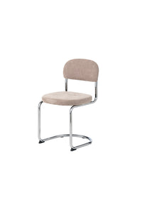 Griffin eetkamerstoel chroom frame met beige stof