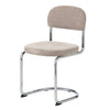 Griffin eetkamerstoel chroom frame met beige stof