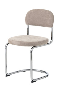 Griffin eetkamerstoel chroom frame met beige stof