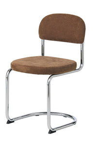 Griffin eetkamerstoel chroom frame met terracotta stof