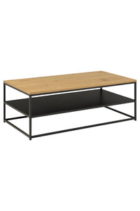 Salontafel Hornum 120x60 cm in wild eiken met onderblad