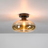 Plafondlamp Sanio amberkleurig glas