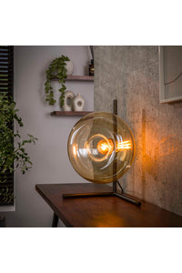 Tafellamp Sanio amberkleurig glas