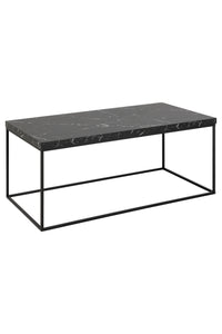 Salontafel Husum 110x55 cm met dik  zwart marmerlook blad