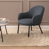 Fauteuil Kollund in donkergrijze stof
