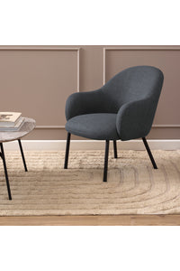 Fauteuil Kollund in donkergrijze stof