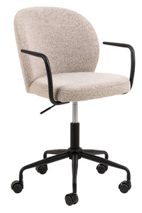 Bureaustoel Hojmark in beige boucle stof