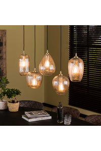 Hanglamp Tana 5-lichts diamond glas