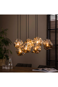 Hanglamp Sado 7-lichts in chroom glas