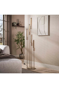Vloerlamp Vita 5-lichts getrapt beige