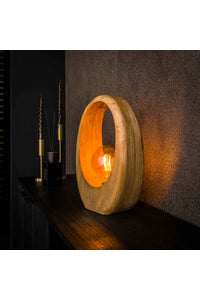 Tafellamp Arch groot in mango hout