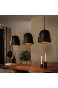 Hanglamp Zola 3-lichts in smoked brown