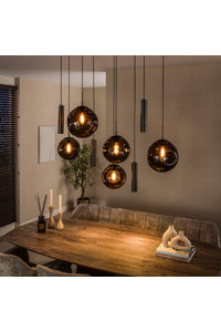 Hanglamp Ripa 9-lichts sienna bruin