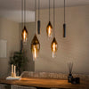 Hanglamp Tago 7-lichts sienna bruin shaded